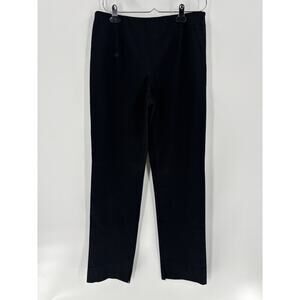 Carlisle Pants Womens 8 Black Side Zip Straight Leg Mid Rise Slack Career Casual